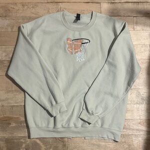 Men's Cream Sweater with Embroidered Design